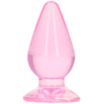 RealRock-Crystal-Clear-Jelly-3.5-Inch-Butt-Plug-in-Pink.