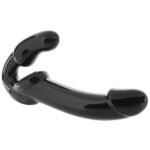 Black strapless U-shaped revolver-style strap-on dildo