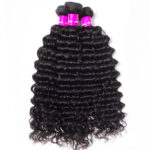 Tinashe Hair Deep Wave Brazilian Hair 3 Bundles High Quality Brazilian Virgin Hair Deep Curly Remy Human Hair Weave