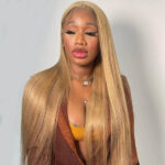 Honey Blonde #27 Colored 6×5 13×4 HD Lace Full Frontal Wig Straight Human Hair Wigs - Image 6