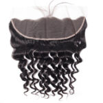 Loose Deep Human Hair Extensions 13×4 Lace Frontal Closure