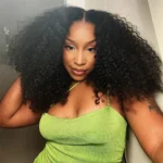12A Quality Coily Curly 6×5 Closure Pull Go Glueless Super Double Drawn Human Hair Wig - Image 12