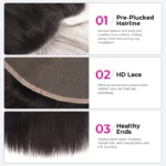 Skinmelt Real HD Lace 13×4 Frontal Closure 1 PCS Straight/Body Wave Human Hair - Image 3