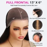 13×6 Full Frontal HD Lace Straight Hair Pull Go Glueless Human Hair Wig Pre Everything - Image 7