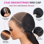 Real HD Lace | Straight Hair 8×6 13×6 Glueless Drawstring Human Hair Wig C Side Part / Middle Part Pre Plucked & Bleached - Image 11