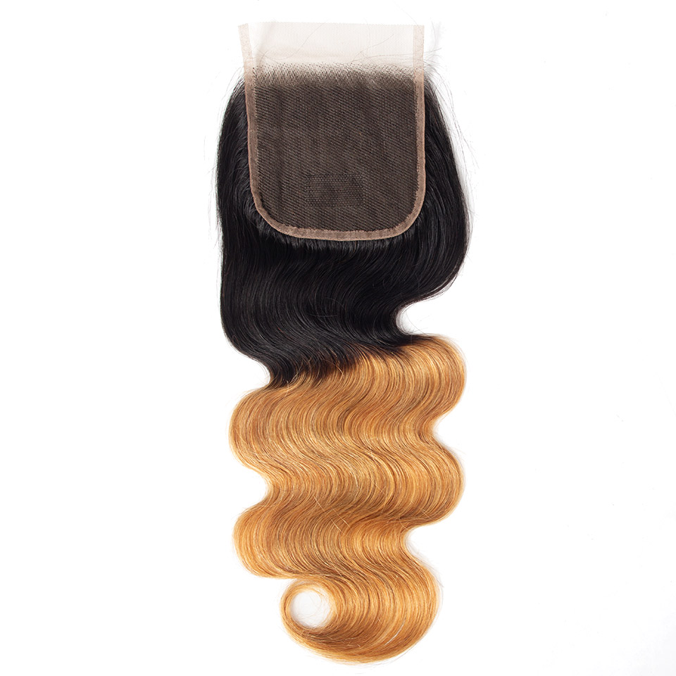 1B/27 body wave lace closure