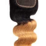 Brazilian T1b/27 Ombre Blonde Color Body Wave Hair 3 Bundles With 4×4 Lace Closure - Image 4