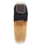 Ombre Blonde Color T1b/27 Straight Hair 3 Bundles With 4×4 Lace Closure 100% Virgin Hair Extension - Image 5