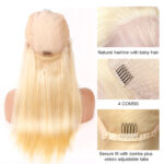 613 Blonde HD Lace Front Wigs Brazilian Straight Human Hair Wigs 180% Density - Image 8