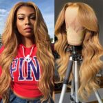 #27 Honey Blonde Body Wave Wig 6×5 13×4 HD Lace Front Wig 180% Human Hair Wig - Image 4