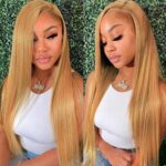Honey Blonde #27 Straight 13×4 HD Lace Full Frontal Wig 180% - Image 6