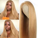 Honey Blonde #27 Straight 13×4 HD Lace Full Frontal Wig 180% - Image 5