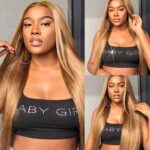 Honey Blonde #27 Straight 13×4 HD Lace Full Frontal Wig 180% - Image 7