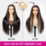 2pcs Clip Ins DIY Highlight Look