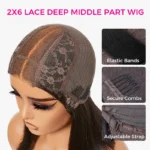 Sleek Bone Straight Bob 2×6 HD Lace Glueless Blunt Cut Middle Part Wig Super Double Drawn Hair Quality - Image 12