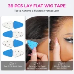 36PCS Wig Tapes for Lace Wigs Invisible Waterproof Double Side Ultra Hold Tape for Wigs - Image 2