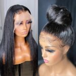 New Invisi-Strap 360 Lace Frontal Straight Human Hair Wigs For Women 180% Density - Image 14