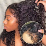 4C Edges Hairline | Curly Hair 6×5 13×4 HD Lace Frontal Glueless Human Hair Wig Realistic Kinky Hairline - Image 3