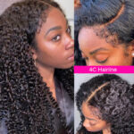 4C Edges Hairline | Curly Hair 6×5 13×4 HD Lace Frontal Glueless Human Hair Wig Realistic Kinky Hairline - Image 11