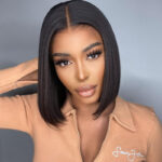 Glueless Short Bob Wig Straight 6×5 13×4 Invisible HD Lace Closure Wig 180% Density - Image 2
