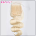 Brazilian 3 Bundles Body Wave 613 Blonde Human Hair Weaves With 5×5 Lace Closure - Image 6