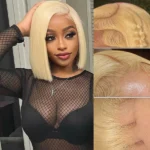 613 Blonde Bob Wig Straight 13×4 13×6 HD Lace Wig 180% Density - Image 5
