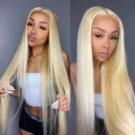 613 Blonde HD Lace Front Wigs Brazilian Straight Human Hair Wigs 180% Density - Image 7