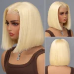 613 Blonde Bob Wig Straight 13×4 13×6 HD Lace Wig 180% Density - Image 2