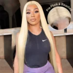 613 Blonde Silky Straight 6×5 HD Lace Glueless Human Hair Wig Pre Bleached Knots 180% Density