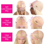 613 Blonde Straight Human Hair Lace Front Short Bob Wigs - Image 10