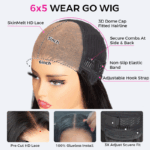 Yaki Straight 13×4 HD Lace Frontal Wig 6×5 Closure Glueless Human Hair Pre Bleached & Plucked - Image 12