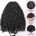 Burmese Curly 6×5 13×6 Skinlike HD Lace Glueless Human Hair Wig Flexi-Fit Drawstring Finger Spiral Curl Ends - Image 6