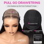 Real HD Lace | Straight Hair 8×6 13×6 Glueless Drawstring Human Hair Wig C Side Part / Middle Part Pre Plucked & Bleached - Image 10