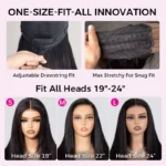 Real HD Lace | Straight Hair 8×6 13×6 Glueless Drawstring Human Hair Wig C Side Part / Middle Part Pre Plucked & Bleached - Image 14