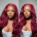 Body Wave 99J 13×4 Lace Front Wig HD Lace Burgundy Colored Straight 6×5 Wear Go Glueless Wig 180% Density - Image 6