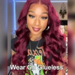 99J Burgundy Color Straight/Body Wave 6×5 HD Lace Wear Go Glueless Human Hair Wig - Image 4