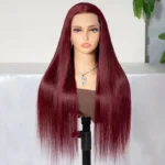 99J Burgundy Color Straight/Body Wave 6×5 HD Lace Wear Go Glueless Human Hair Wig - Image 6