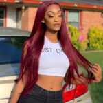 Flash Sale | 99J Burgundy Color 6×5 Straight /Body Wave Closure Wig 180% Density - Image 4