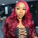 Body Wave 99J 13×4 Lace Front Wig HD Lace Burgundy Colored Straight 6×5 Wear Go Glueless Wig 180% Density - Image 5