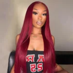 Body Wave 99J 13×4 Lace Front Wig HD Lace Burgundy Colored Straight 6×5 Wear Go Glueless Wig 180% Density - Image 10