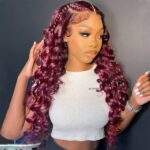 99J Burgundy Loose Deep 6×5 13×4 HD Lace Front Wig High 180% Density - Image 2