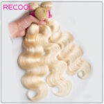 613 Blonde 4 Bundles Body Wave Blonde Weave Human Hair Weave - Image 5