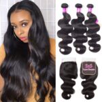 Body Wave 3 Bundles With 5×5 HD Lace Closure 100% Human Hair Virgin Hair