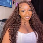 Dark Brown Curly 6×5 13×4 HD Lace Front Wig Chocolate Color Human Hair Wig