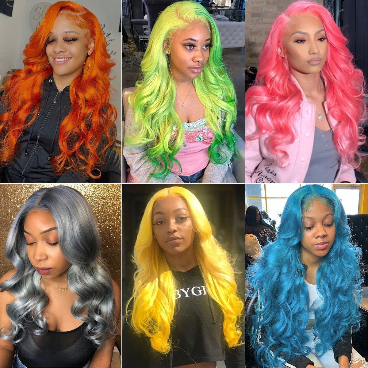 Colorful Body Wave 13×4 Lace Front Wigs High 180% Density Colorful Body Wave 13×4 Lace Front Wigs High 180% Density - Image 1