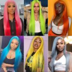 Colorful Straight Hair 13×4 Lace Front Wigs High 180% Density