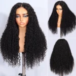 Curly Invisi-Strap 360 Lace Frontal Wigs Glueless Human Hair Pre Plucked & Bleached 180% Density - Image 5