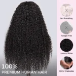 Curly 13×4 13×6 Glueless HD Lace Human Hair Frontal Wig Bleached Knots Plucked Hairline 180% Density - Image 5