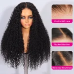 Curly Human Hair Wear Go Glueless 6×5 Lace Closure Wig Pre-Cut Lace 180% Density - Image 4