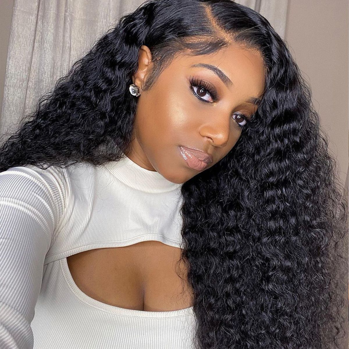 Deep Wave Human Hair HD Lace Front Wigs 250% High Density Deep Wave Human Hair HD Lace Front Wigs 250% High Density - Image 1